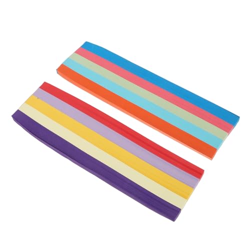 Anneome 2700 Blatt Teiliges Origami Papierstreifen Doppelseitig Bedruckt Bunte Stabile Lucky Star Bastelpapiere für DIY Handwerkskunst und Dekoration Geeignet für Erwachsene von Anneome