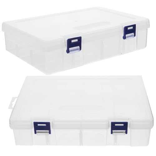 Anneome 2stücke Transparente Aufbewahrungsbox Für Kleine Multifunktionale Organizer Für Bastelbedarf Schrauben Schmuck Und Perlen Für Ordnung Und Aufbewahrung von Anneome