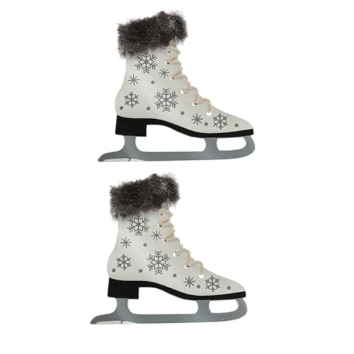 Anneome 2er-Pack Christbaumschmuck Aus Holz in Skate-Form Dekorationen Für Weihnachtsfeiern Hängende Dekorationen Anneome 2er-Pack Christbaumschmuck Aus Holz in Skate-Form Dekorationen Für Weihnachtsfeiern Hängende Dekorationen von Anneome