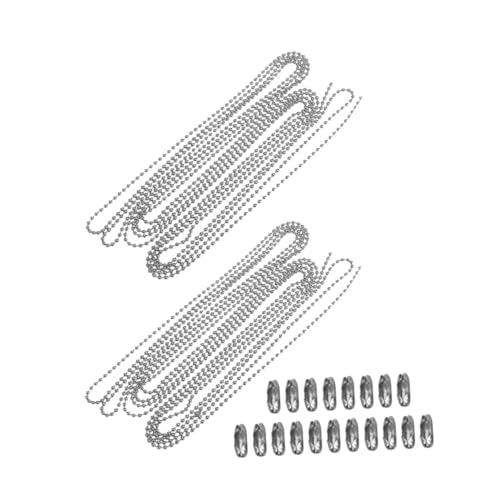 Anneome 2sätze Edelstahl-kugelkette Mit Passenden Verbindern Perlenkette Für Rollos Deckenleuchten Deckenventilatoren Schreibtischlampen Und Schmuckherstellung Kürzbar Mit Schere Oder von Anneome