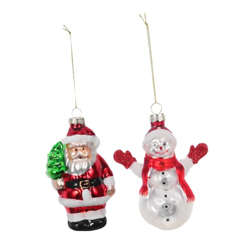 Anneome 2stücke Schneemann-Dekorationen Aus Glas Weihnachtsmann-baumdekor Weihnachtsbaumbehänge Zum Aufhängen Weihnachtsschmuck Für Winter Und Neujahr Partyzubehör Und Geschenkidee Anneome 2stücke Schneemann-Dekorationen Aus Glas Weihnachtsmann-baumdekor Weihnachtsbaumbehänge Zum Aufhängen Weihnachtsschmuck Für Winter Und Neujahr Partyzubehör Und Geschenkidee von Anneome