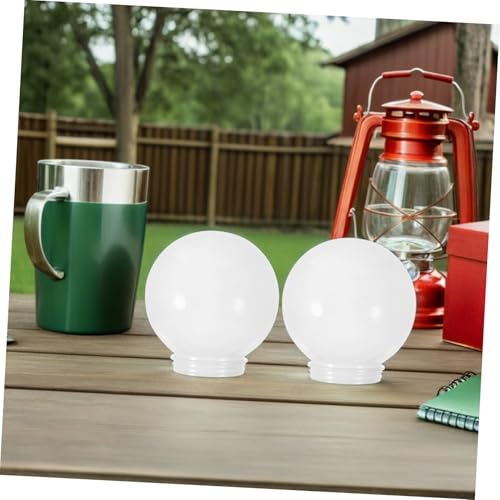 Anneome 3 Stück Acryl Kugellampenschirm Ø Ersatz Lampenschirm für Außenwandlampe Gartenbeleuchtung Leicht und Einfach zu Montieren von Anneome
