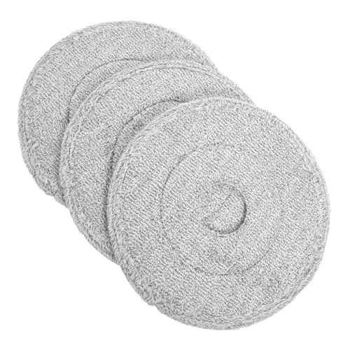 Anneome 3 Stück Ersatz mop Köpfe aus Baumwolle Wiederverwendbar Starke Wasseraufnahme Schnelltrocknend Einfache Montage Passend für Haushalts wischmopp Gründliche Bodenreinigung Langlebig von Anneome