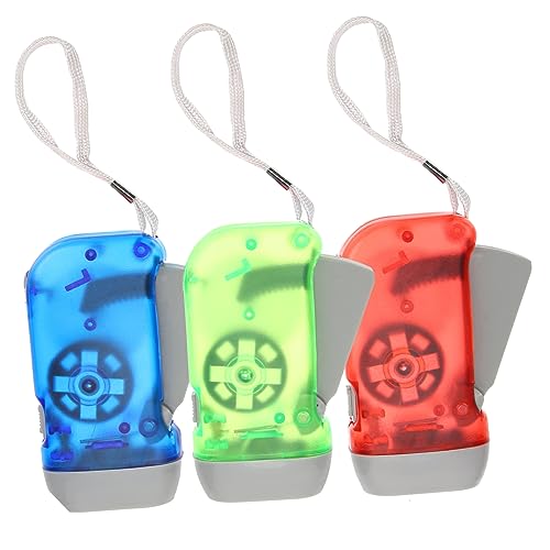Anneome Kurbel-set Mit 3 Handpress- -taschenlampen Notlichter Für Zuhause Auto Camping Zufällige Farbe von Anneome