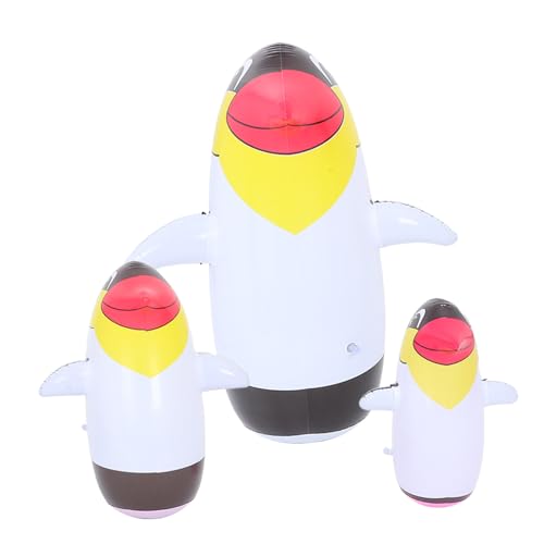 Anneome 3 Stück Teiliges Aufblasbares Interaktives Cartoon-tierfiguren Stabile Wackelpinguine in Verschiedenen für Garten Partydekoration von Anneome