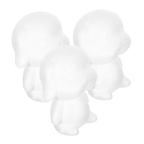 Anneome 3 Stück Teiliges Schaumstoff Mops Modell DIY Bastelset Weiße Hundeskulptur Leichte Party Dekoration für Hochzeiten Geburtstage Kreative Blumengestecke Vielseitige Eventgestaltung von Anneome