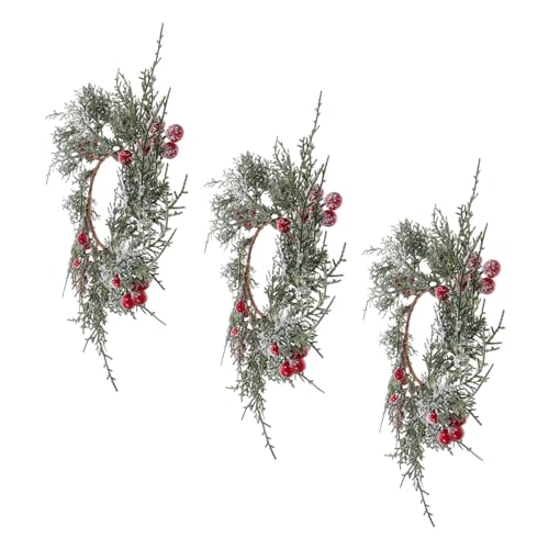 Anneome 3 Stück Teiliges Weihnachts Kerzenringe mit Roten Beeren Künstlicher Kranz für Stumpen Teelichtkerzen Tischdekoration Winterfestliches Kerzenhalter Centerpiece Anneome 3 Stück Teiliges Weihnachts Kerzenringe mit Roten Beeren Künstlicher Kranz für Stumpen Teelichtkerzen Tischdekoration Winterfestliches Kerzenhalter Centerpiece von Anneome