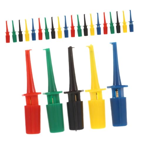 Anneome 30 Stück Teiliges Multimeter Federbelastete Prüfklemmen Langlebig Stabile Elektronische Messspitzen mit Rundem Haken für Sichere Bauteilprüfung und Pcb-tests Anneome 30 Stück Teiliges Multimeter Federbelastete Prüfklemmen Langlebig Stabile Elektronische Messspitzen mit Rundem Haken für Sichere Bauteilprüfung und Pcb-tests von Anneome