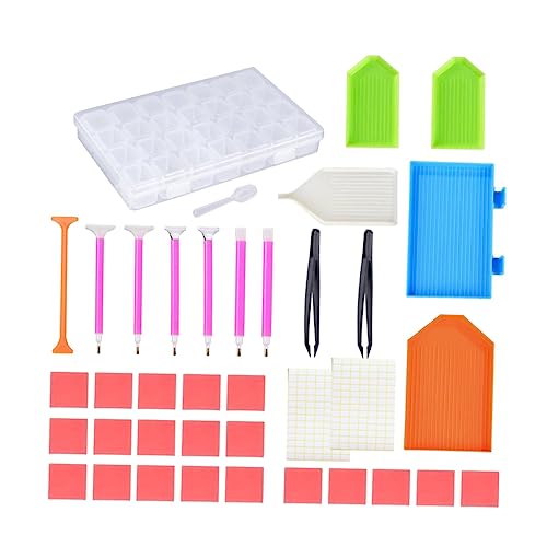 Anneome 38stücke Teiliges Diamant-malwerkzeuge DIY Zubehöre Für Kunsthandwerk Mit Aufbewahrungsbehältern Geeignet Für Erwachsene Und Anfänger Inklusive Perlenmalstift Und Nagelkunstwerkzeu von Anneome