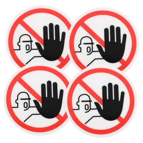 Anneome 4 Stück Berühren Warnschild Aufkleber Selbstklebend Sicherheitslabel für Zuhause und Arbeitsplatz Langlebig und Robust zur Unfallverhütung von Anneome