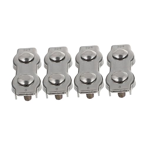 Anneome 4 Stück Drahtseil Clips Robuste Befestigungsclips für Drahtseil für Gartenmöbel Hängende Terrassenlichter und von Anneome