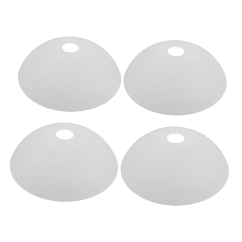 Anneome 4 Stück Halbkreisförmige PVC Lampenschirme Ø Höhe Halbrunde Deckenlampenschirme für Schlafzimmer Weiche Lichtstreuung Minimalistisches Design Dekorative Pendelleuchten-abdeckungen von Anneome