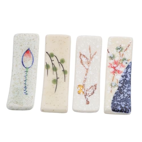 Anneome 4 Stück Keramik Essstäbchenhalter Retro Chopstick Rest Stäbchenablage Küchenutensilienhalter Tischdeko Rustikal Langlebig und rutschfest für Essstäbchen und Besteck Arbeitsplatte Anneome 4 Stück Keramik Essstäbchenhalter Retro Chopstick Rest Stäbchenablage Küchenutensilienhalter Tischdeko Rustikal Langlebig und rutschfest für Essstäbchen und Besteck Arbeitsplatte von Anneome