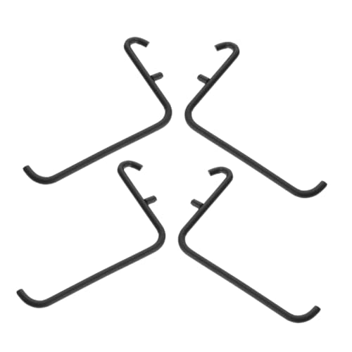 Anneome 4 Stück Metall Pegboard Haken für Aufbewahrung von Werkzeugen Haken für Pegboard Organizer Schwarz für Garage und Büro Platzsparende Lösung mit Elegantem Design von Anneome