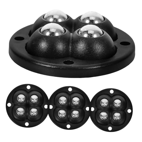 Anneome 4 Stück Selbstklebende Möbelrollen mit Stahlkugeln Drehbare Mini Lenkrollen für Kleine Küchengeräte Wie Kaffeemaschine Aufbewahrungsboxen Vielseitige Möbelballrollen von Anneome