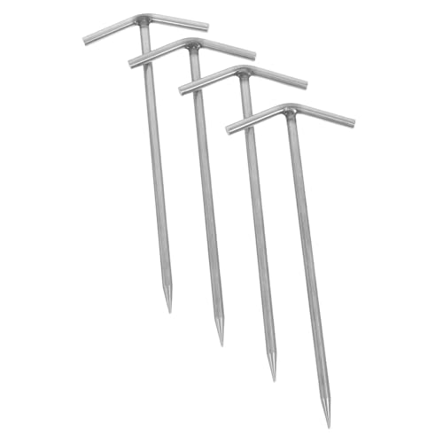 Anneome 4 Stück Teiliges Edelstahl Zelthering Schwerer T-förmiger Bodennagel für Outdoor Camping Windfester Erdanker für Zelte Planen Pavillons Geeignet für Garten Trekking Sand und Gras Anneome 4 Stück Teiliges Edelstahl Zelthering Schwerer T-förmiger Bodennagel für Outdoor Camping Windfester Erdanker für Zelte Planen Pavillons Geeignet für Garten Trekking Sand und Gras von Anneome