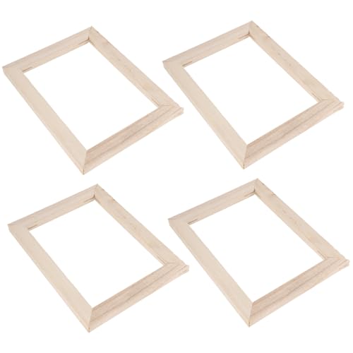 Anneome 4 Stück Teiliges Holz Keilrahmen für Ölmalerei Stabile Leinwandrahmen aus Lackiertem Kiefernholz Glatte Kanten DIY Malrahmen für Wasserfarbe Gouache und Pastell für Künstler und von Anneome