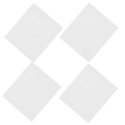 Anneome 4 Stück Teiliges Kunststoff Mesh Grid Sheet Weiß Vielseitige Kunststoff Leinwand für Stickerei Häkeln und DIY Garnprojekte Zuschneidbar für Heim und Büroorganisation als Trenner von Anneome