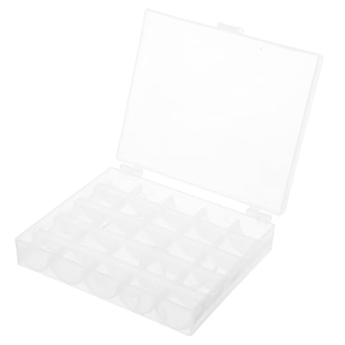 Anneome 4 Stück Transparenter Kunststoff-spulen-Organizer mit Fächern Bobbin Aufbewahrungsbox für Nähmaschinen-garne Leicht Robust Übersichtlich für Zuhause Reisen und Studio von Anneome