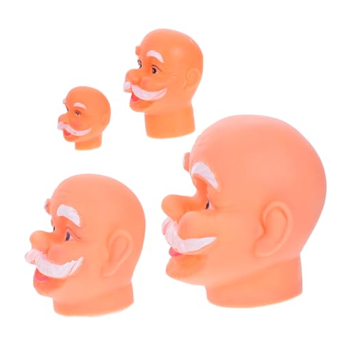Anneome 4 Stück Vinyl Santa Claus Kopf Bastelset für Weihnachtsdekoration Langlebig Einfach zu Gestalten für Festliche Tisch und Wanddeko DIY Weihnachtsornament und Party Accessoires von Anneome
