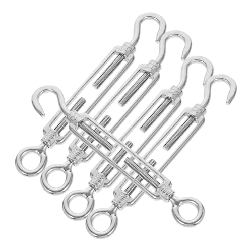 Anneome 5 Stück Teiliges Edelstahl Augenspanner Spannschloss Drahtseilspanner für Drahtseil Silber Präzise Geeignet zum Spannen und Einstellen der Seilspannung von Anneome