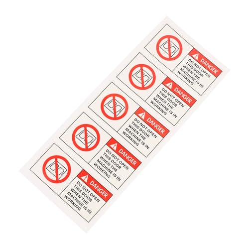 Anneome 5 Stück Teiliges Warnschild Maschinen sicherheitsaufkleber Selbstklebend Stark Haftend Kompakt und Leicht zur Gefahrenwarnung und Schutz für Industrie und Werkstatt Anneome 5 Stück Teiliges Warnschild Maschinen sicherheitsaufkleber Selbstklebend Stark Haftend Kompakt und Leicht zur Gefahrenwarnung und Schutz für Industrie und Werkstatt von Anneome