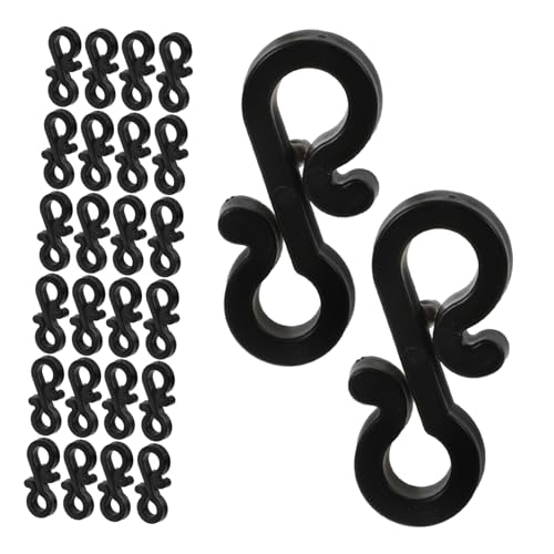 Anneome 50 Stück Teiliges Kunststoff S haken für Außenbeleuchtung Wetterfeste Clips zum Befestigen von Lichterketten und Weihnachtsbaumbeleuchtung Robuste Haken für Dachrinnen und Garten von Anneome