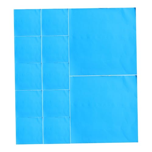 Anneome 500 Stück Aluminiumfolie Bonbonpapier Blau Glänzend Quadratisch Vielseitige Schokoladen Karamellverpackung Frischebewahrend Einfache Anwendung für Party Süßigkeiten von Anneome