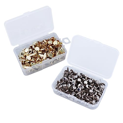 Anneome Metall-papierverschlüsse 500 Stück Galvanisierte Stecknadelverschlüsse Mit Aufbewahrungsbox Für Bastelprojekte von Anneome