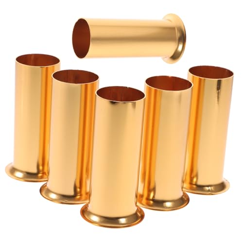 Anneome 6 Stück Kronleuchter Kerzenhülsen aus Metall Stabile Lampenfassung Abdeckungen Einfache Montage Retro Vintage Stil Passend für Deckenleuchte und Lichtsockel Goldfarben Anneome 6 Stück Kronleuchter Kerzenhülsen aus Metall Stabile Lampenfassung Abdeckungen Einfache Montage Retro Vintage Stil Passend für Deckenleuchte und Lichtsockel Goldfarben von Anneome