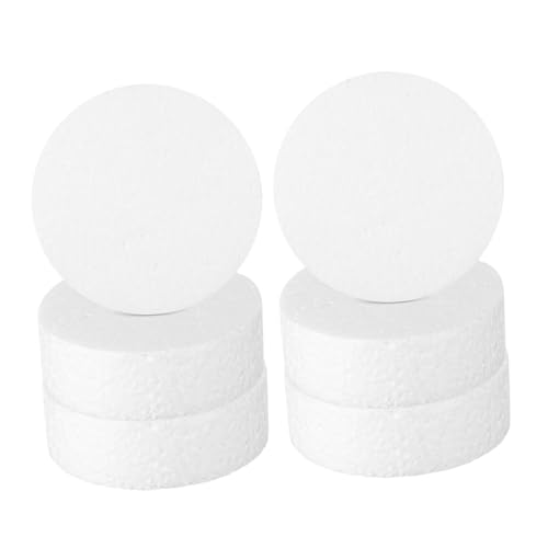 Anneome 6 Stück Runde Polystyrol-schaumscheiben Leichte DIY Bastelkreise für Hochzeit Weihnachten Schulmodellbau und Vielseitige Kunstprojekte von Anneome