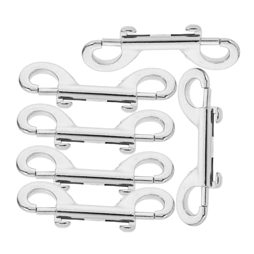 Anneome 6 Stück Teiliges Doppelseitiger Edelstahldoppelkarabiner mit Drehbarem Bolzenschnapper Robust und Vielseitig für Sichere Hundeleinenbefestigung Training Outdoor Aktivitäten und von Anneome