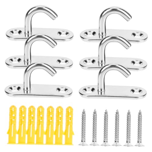 Anneome 6 Stück Teiliges Edelstahl Deckenhaken mit Ösenplatte Rostfrei Belastbar für Wand Deckeneinbau Geeignet für Hängesessel Boxsack Seilbefestigung Vielseitig Einsetzbar Stahl Anneome 6 Stück Teiliges Edelstahl Deckenhaken mit Ösenplatte Rostfrei Belastbar für Wand Deckeneinbau Geeignet für Hängesessel Boxsack Seilbefestigung Vielseitig Einsetzbar Stahl von Anneome