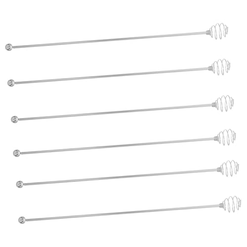 Anneome 6 Stück Teiliges Edelstahl Honiglöffel mit Langem Griff Wiederverwendbarer Honig Marmeladenrührstab für Kaffee Tee und Getränke Robust Hygienisch Präzise Portionierung von Anneome