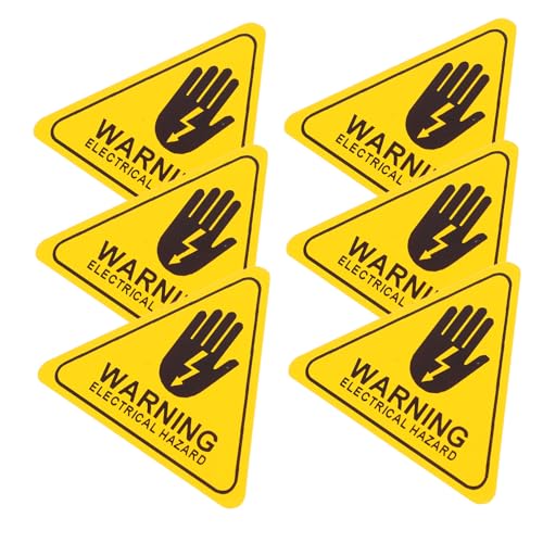 Anneome 6 Stück Teiliges Elektrische Warnaufkleber Dreieckige Hochspannungs warnschilder Selbstklebend für Industrie und Zuhause Sicherheitswarnung bei Stromgefahr Anneome 6 Stück Teiliges Elektrische Warnaufkleber Dreieckige Hochspannungs warnschilder Selbstklebend für Industrie und Zuhause Sicherheitswarnung bei Stromgefahr von Anneome