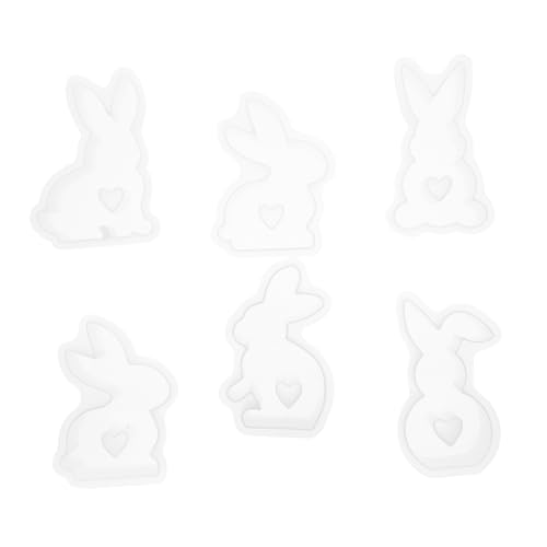 Anneome 6 Stück Teiliges Silikon Formen für Kerzenherstellung Osterhasen Silikonform für Diy Handarbeiten und Dekorationen Langlebig und Wiederverwendbar für Bastelanfänger von Anneome