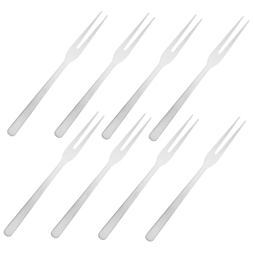 Anneome 8 Stück Teiliges Kleine Edelstahl gabeln für Obst Dessert Vorspeisen Ergonomisch Geformt Vielseitig Einsetzbar für Party Snacks und Salat Spülmaschinenfest von Anneome