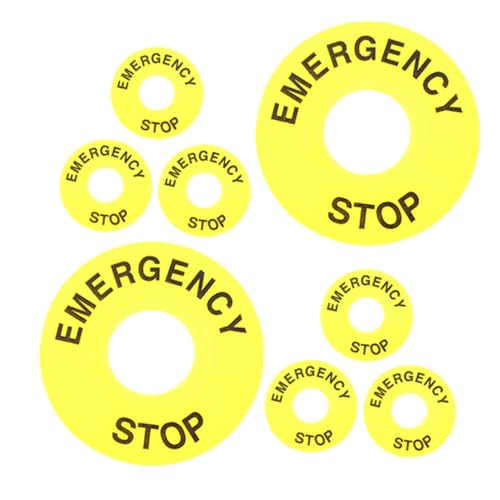 Anneome 8 Stück Teiliges Not aus schalter Warnring aus Robustem PVC Gelber Sicherheitsaufkleber für Industrielle Notstopp taster Einfache Montage Hohe Sichtbarkeit und Vielseitige Anneome 8 Stück Teiliges Not aus schalter Warnring aus Robustem PVC Gelber Sicherheitsaufkleber für Industrielle Notstopp taster Einfache Montage Hohe Sichtbarkeit und Vielseitige von Anneome