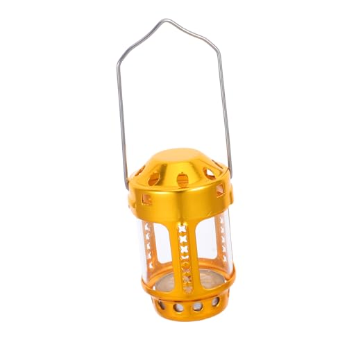 Anneome Aluminiumlegierung Camping Laterne Gold Vintage Teelicht Licht Hängend Für Nachtangeln Outdoor Abenteuer Familiencamping von Anneome