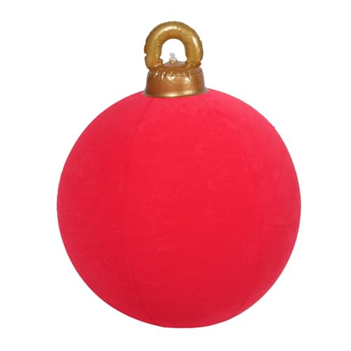 Anneome Aufblasbare Wiederverwendbare Weihnachtskugeln aus Flockiertem PVC Leichte Garten-Ornamente für Außenbereich Dekorative Weihnachtsdeko für Rasen Veranda und Party Anneome Aufblasbare Wiederverwendbare Weihnachtskugeln aus Flockiertem PVC Leichte Garten-Ornamente für Außenbereich Dekorative Weihnachtsdeko für Rasen Veranda und Party von Anneome