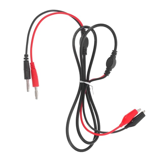 Anneome Bananenstecker zu Krokodilklemmen Kabel mit Integrierter Abschirmung Spritzgegossene Laternenstecker Prüfleitung für Multimeter und Elektrische Messgeräte Langlebig und Sicher von Anneome
