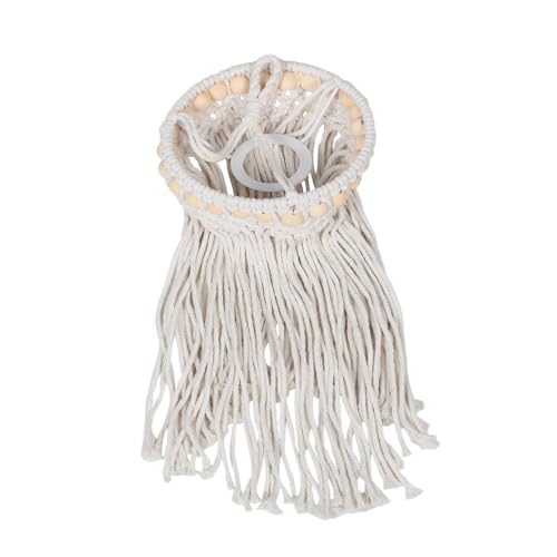Anneome Boho Makramee Lampenschirm Handgefertigt Hängend Moderner Baumwollseil Lampenschirm Wohnzimmer Schlafzimmer Deckenleuchte Sanftes Licht Stilvolle Wohnraumdekoration von Anneome