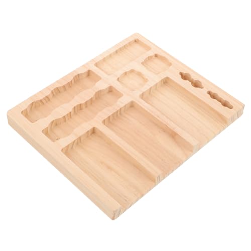 Anneome Diamant Malwerkzeug Holz Aufbewahrungsplatte DIY Organizer für Kleine Bilder und Anfänger Praktische Trennmöglichkeiten und Robuste Konstruktion für Verschiedene Zubehörteile von Anneome
