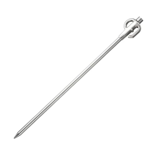 Anneome Edelstahl Zelthering Bodenanker mit Drehring Wetterfester Outdoor Erdspiess für Hundeleine Robuster Anbindepfahl für Camping Garten und Hiking Langlebiger Pflock für Sicheres von Anneome