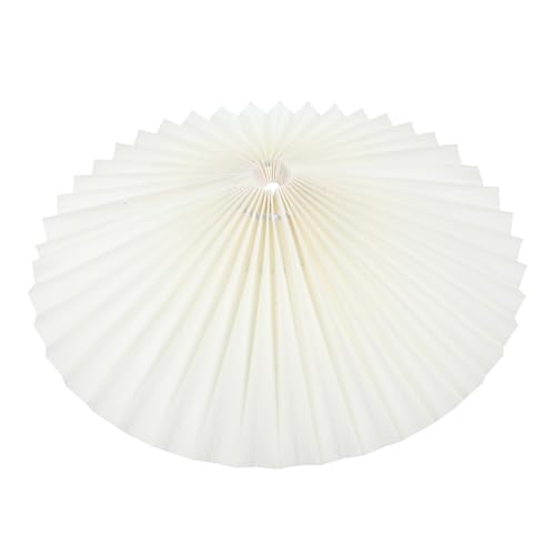 Anneome Einstellbarer Drehbarer Plissee lampenschirm aus Stoff Beigefarbener Ersatz lampenschirm für Tischlampen Leicht und Einfach zu Montieren Geeignet für Wohn Schlafzimmer von Anneome