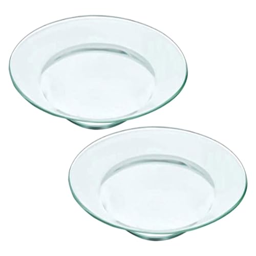 Anneome 2stücke Transparente Glas Schale Für Wachserhitzer Ersatz Teller Für Duftlampe Glasschale Für Ätherische Öle Und Wachsschmelzer von Anneome