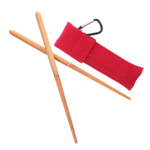 Anneome Faltbare Ultraleichte Essstäbchen aus Holz Wiederverwendbare Outdoor Besteckset mit Tragetasche Klappbare Essstäbchen für Camping Wandern Rucksacktouren und Reisegebrauch von Anneome