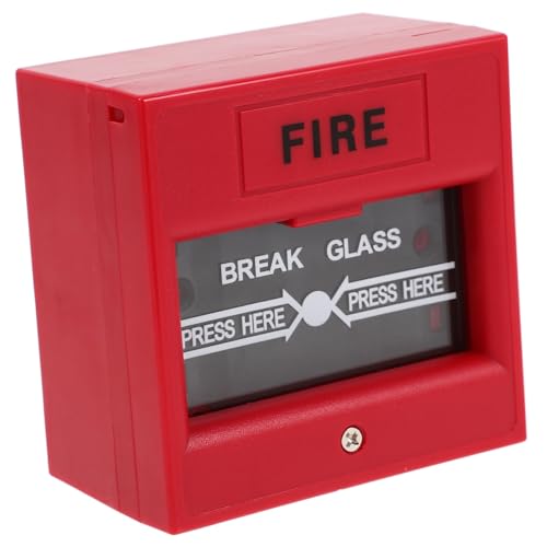 Anneome Glasbruchalarm Notfall Glaszertrümmerer Alarmknopf Feuerfluchttür Sicherheitsschalter Robustes Kunststoffgehäuse Kompakt Tragbar für Feuerschutz und Zugangskontrolle von Anneome