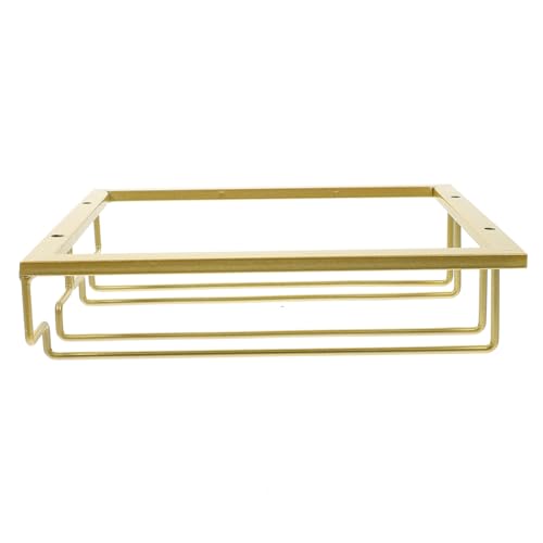 Anneome Goldener Weinregalhalter aus Robustem Schlitz Upside Down Glashalter Platzsparend und Einfache Montage für Küchen und Barbereiche Dekoratives Weinaccessoire von Anneome