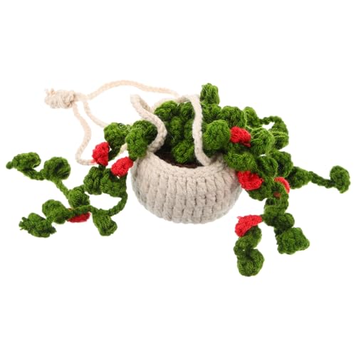 Anneome Crochet Potted Plant Hängedekoration Für Auto Handgefertigtes Weiches Wollmaterial Für Rückspiegel Einzigartiges Charmantes Accessoire Für Fahrzeug Installieren Entfernen Anneome Crochet Potted Plant Hängedekoration Für Auto Handgefertigtes Weiches Wollmaterial Für Rückspiegel Einzigartiges Charmantes Accessoire Für Fahrzeug Installieren Entfernen von Anneome